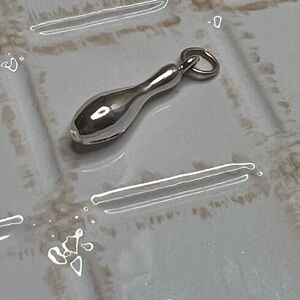 Vintage Bowling Pin Charm 925 Sterling